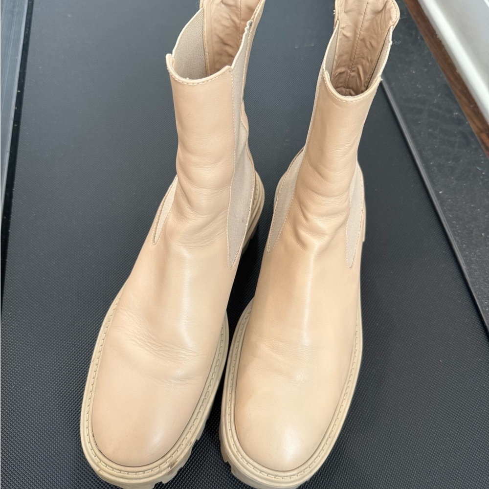 Zara Cream Women's Lug Boots